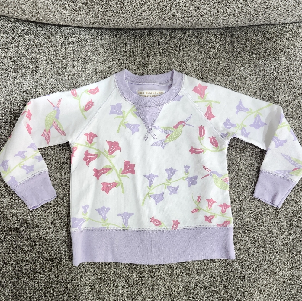 TBBC Floral and Hummingbird Print Crewneck Sweatshirt